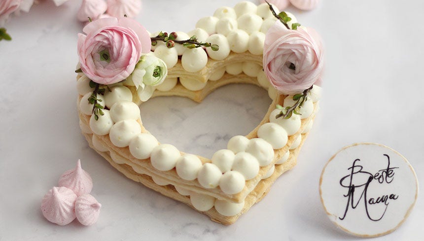 Hartvormige taart in cijfertaartstijl: recept vol liefde