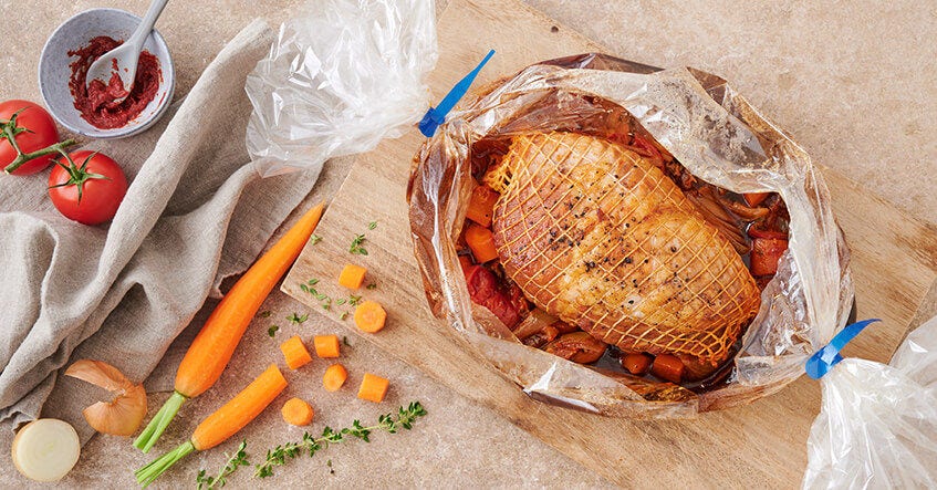 Rollade braden in een braadzak: sappig en gemakkelijk te bereiden