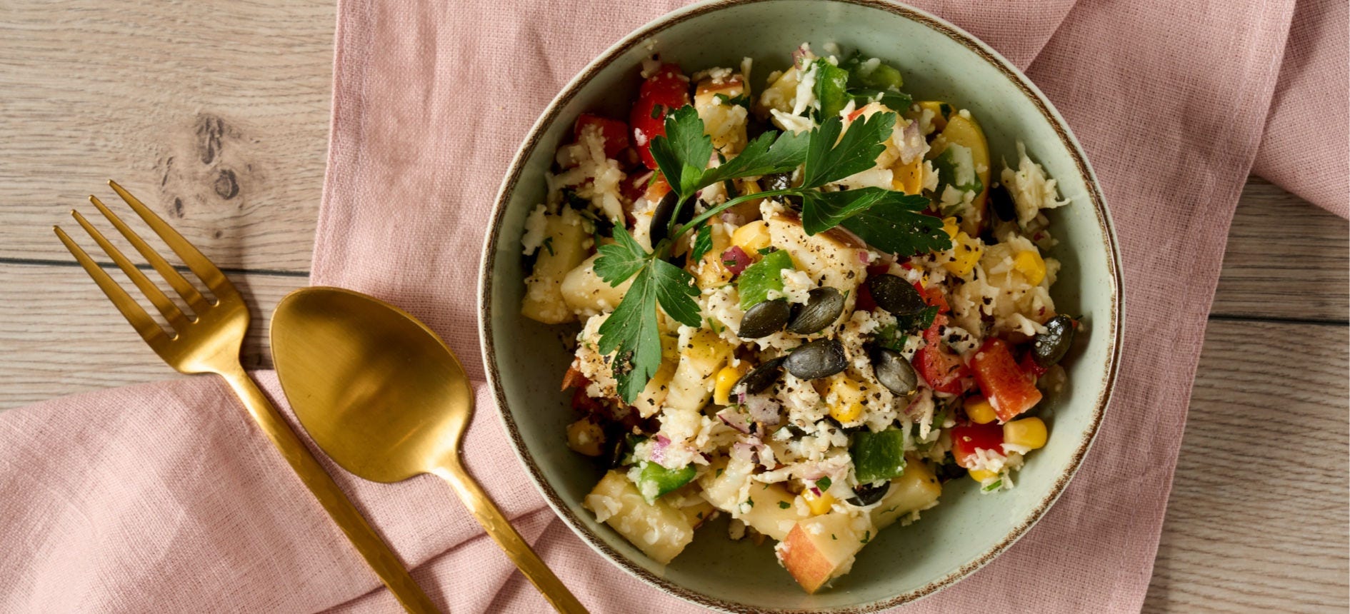 Knapperige bloemkoolsalade – de perfecte meal prep-salade voor onderweg
