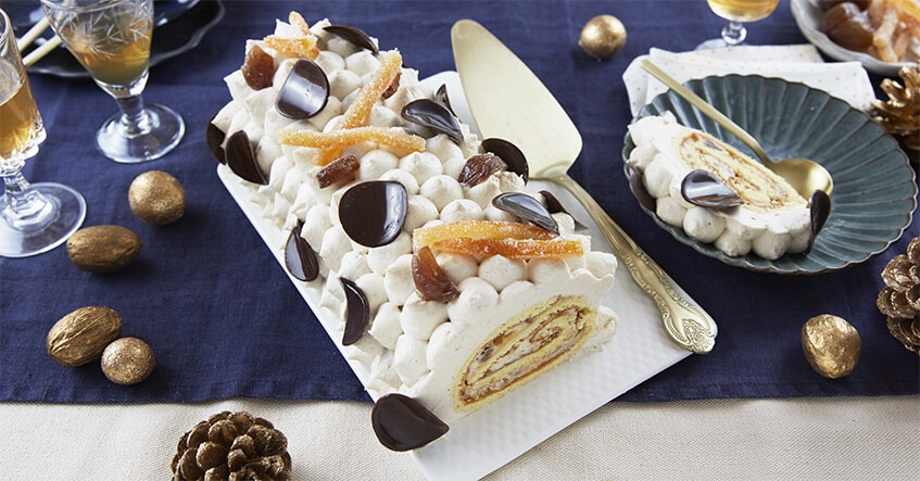 Bûche roulée aux marrons et à l’orange : recette facile et irrésistible