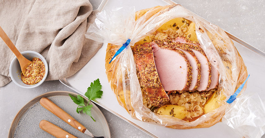 Smakelijke casselerrib in een braadzak – eenvoudig, sappig en vers uit de oven