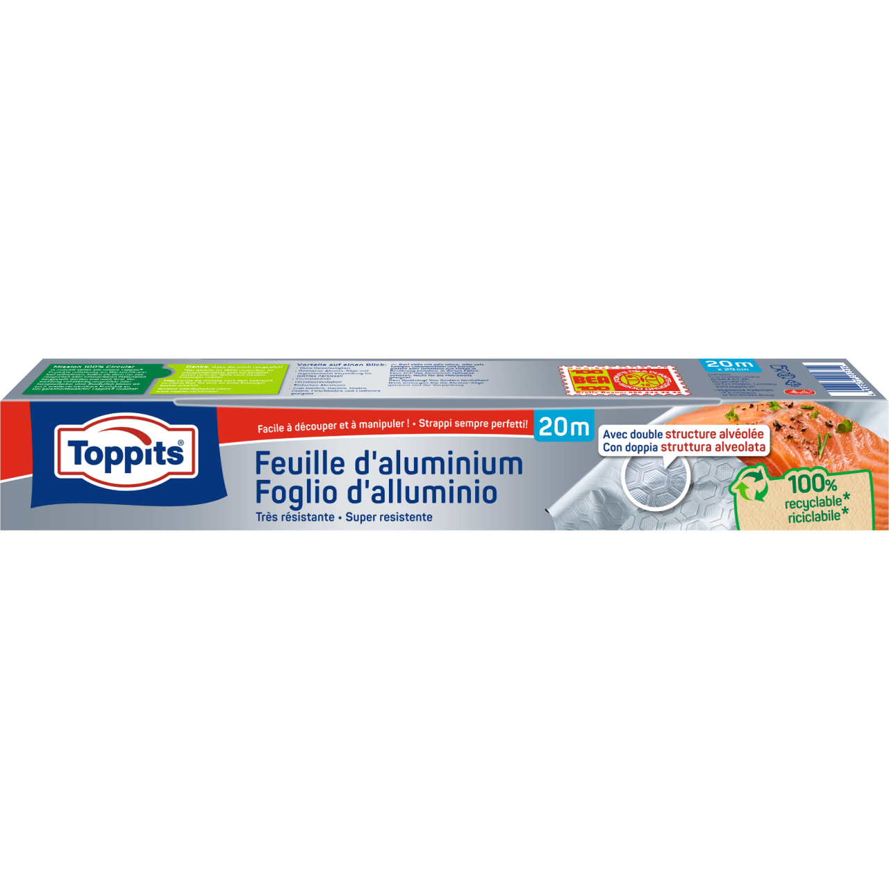 Boîte Toppits® feuille d’aluminium 20m