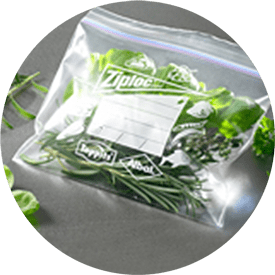 Ziploc® diepvrieszakje met salade